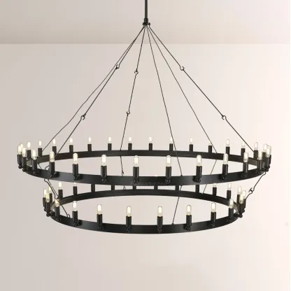 Cereak Vintage Filament 2-Tier Chandelier