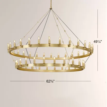 Cereak Vintage Filament 2-Tier Chandelier