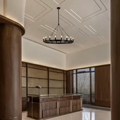 Cereak Vintage Filament Round Chandelier