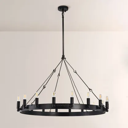 Cereak Vintage Filament Round Chandelier