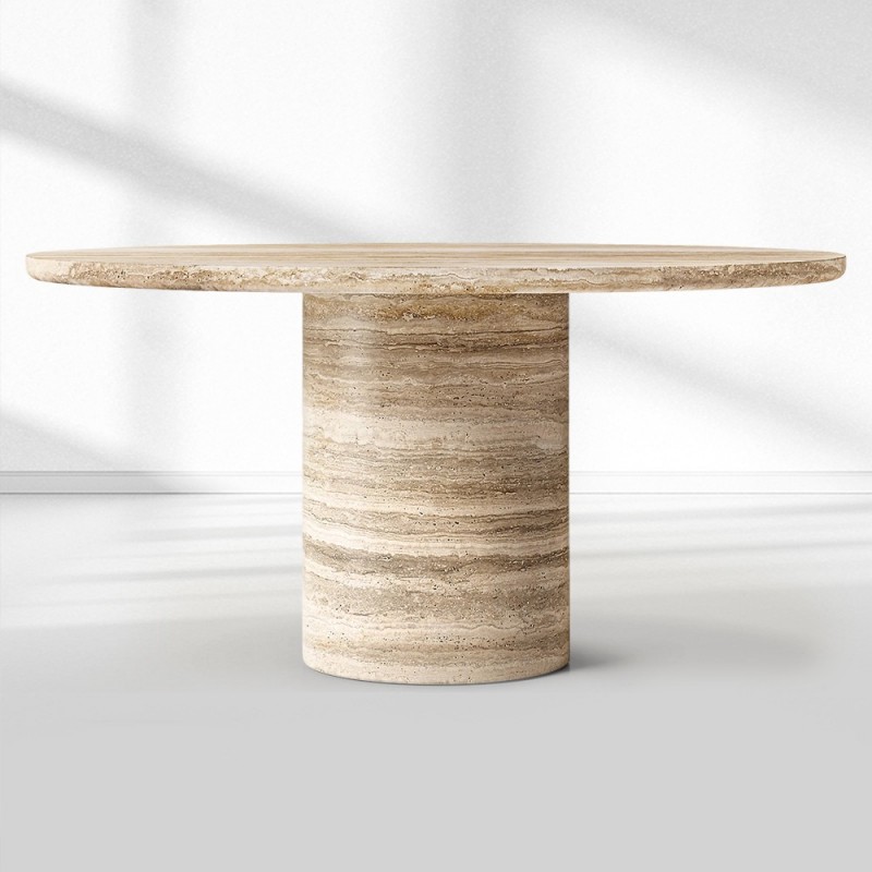 Vitolo Carved Round Dining Table-Fullstarlighting