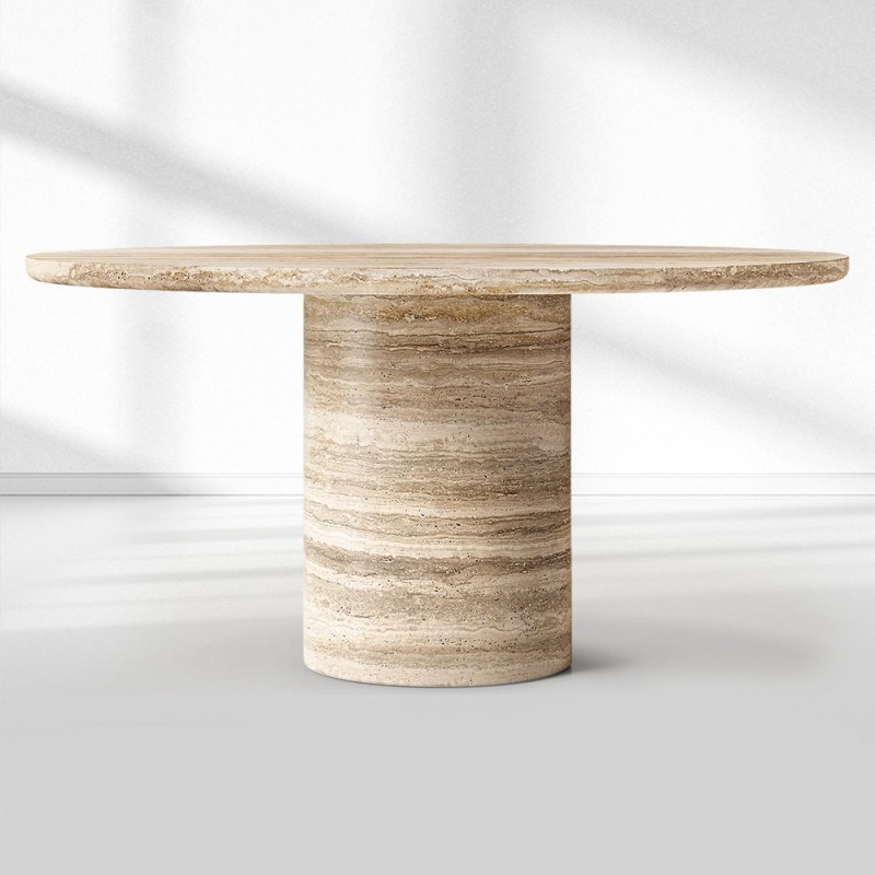 Vitolo Carved Round Dining Table-Fullstarlighting