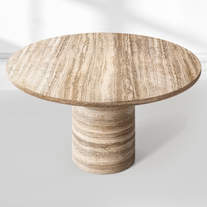 Vitolo Carved Round Dining Table-Fullstarlighting