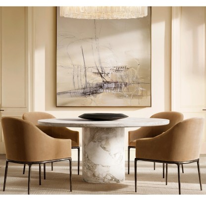 Vitolo Carved Round Dining Table