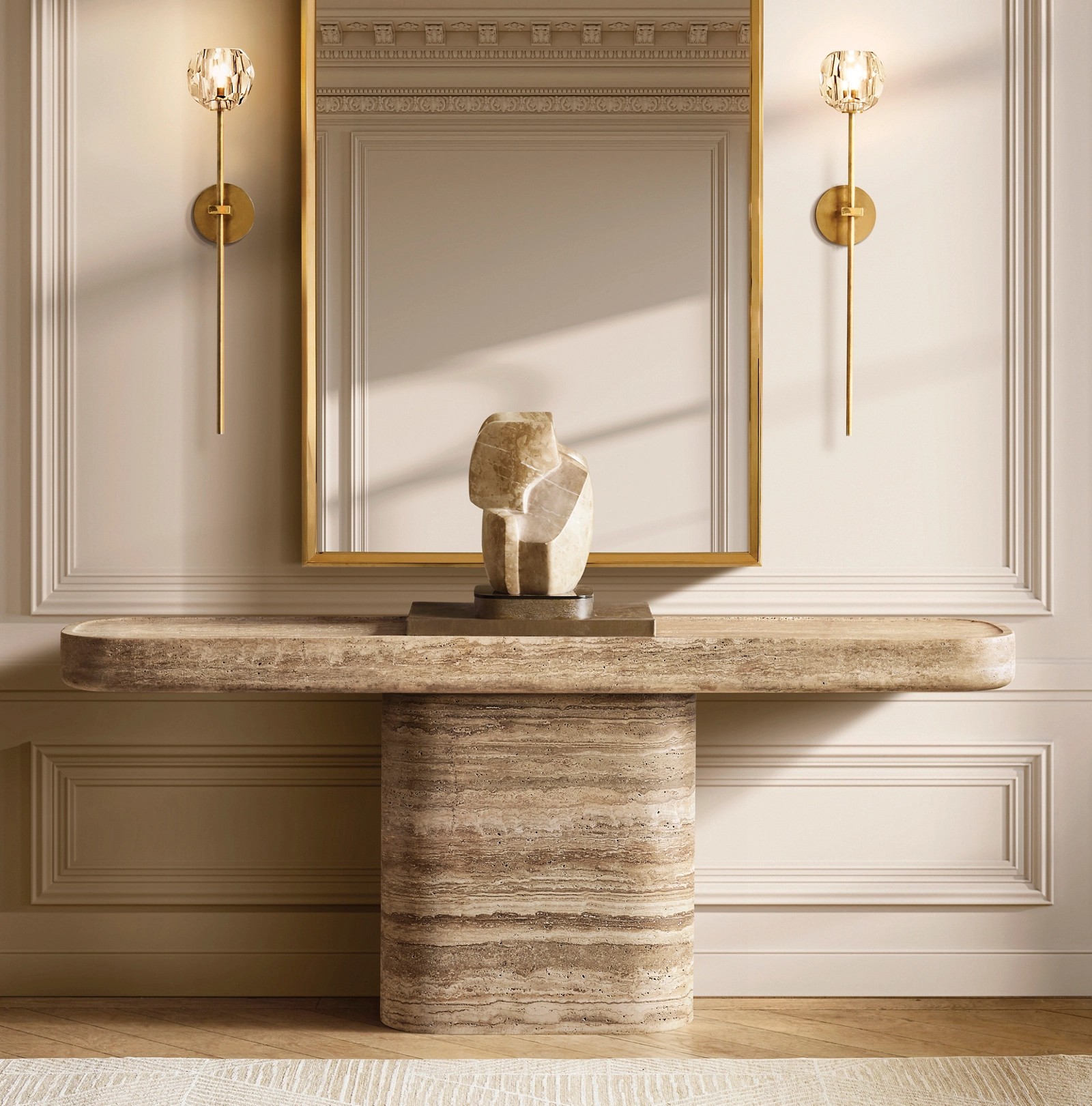 Vitolo Carved Round Dining Table-Fullstarlighting