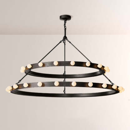 Vitza Round Two Tiered Chandelier-Fullstarlighting