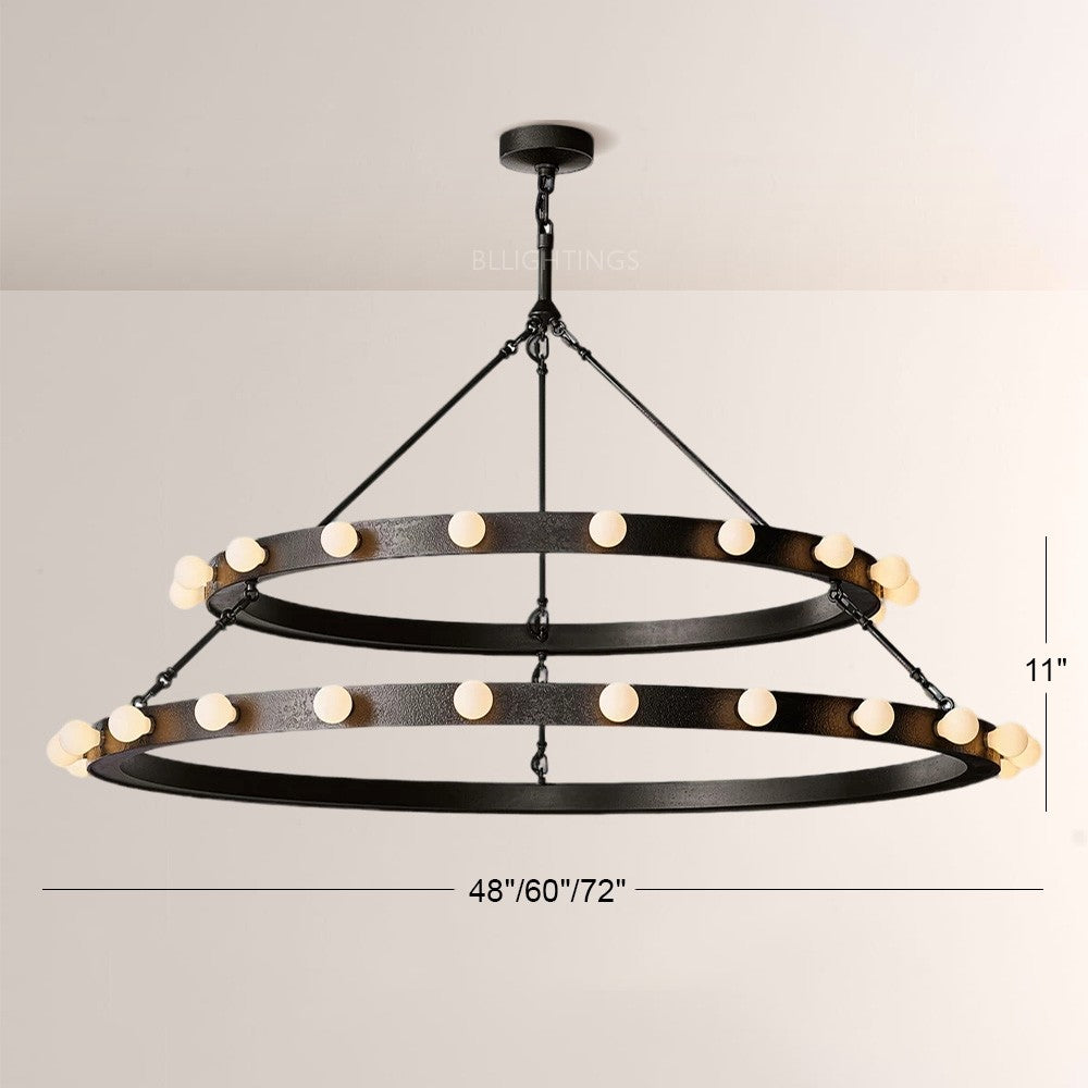 Vitza Round Two Tiered Chandelier-Fullstarlighting
