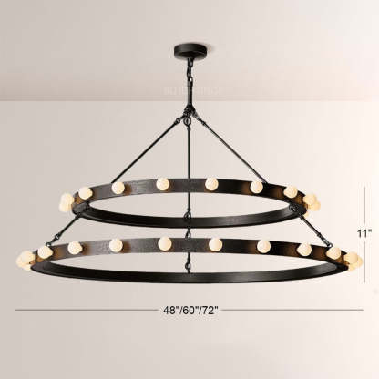 Vitza Round Two Tiered Chandelier-Fullstarlighting