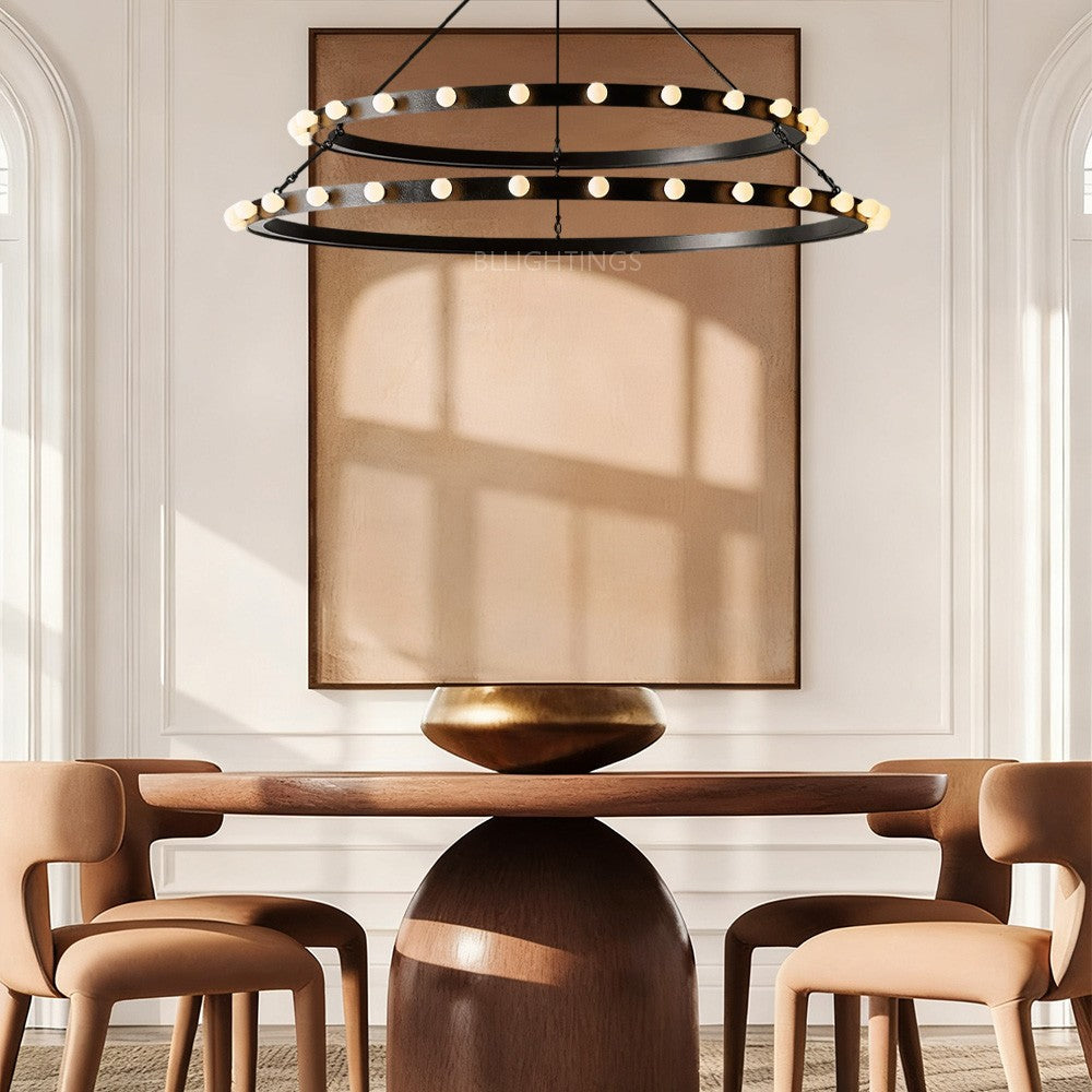 Vitza Round Two Tiered Chandelier-Fullstarlighting
