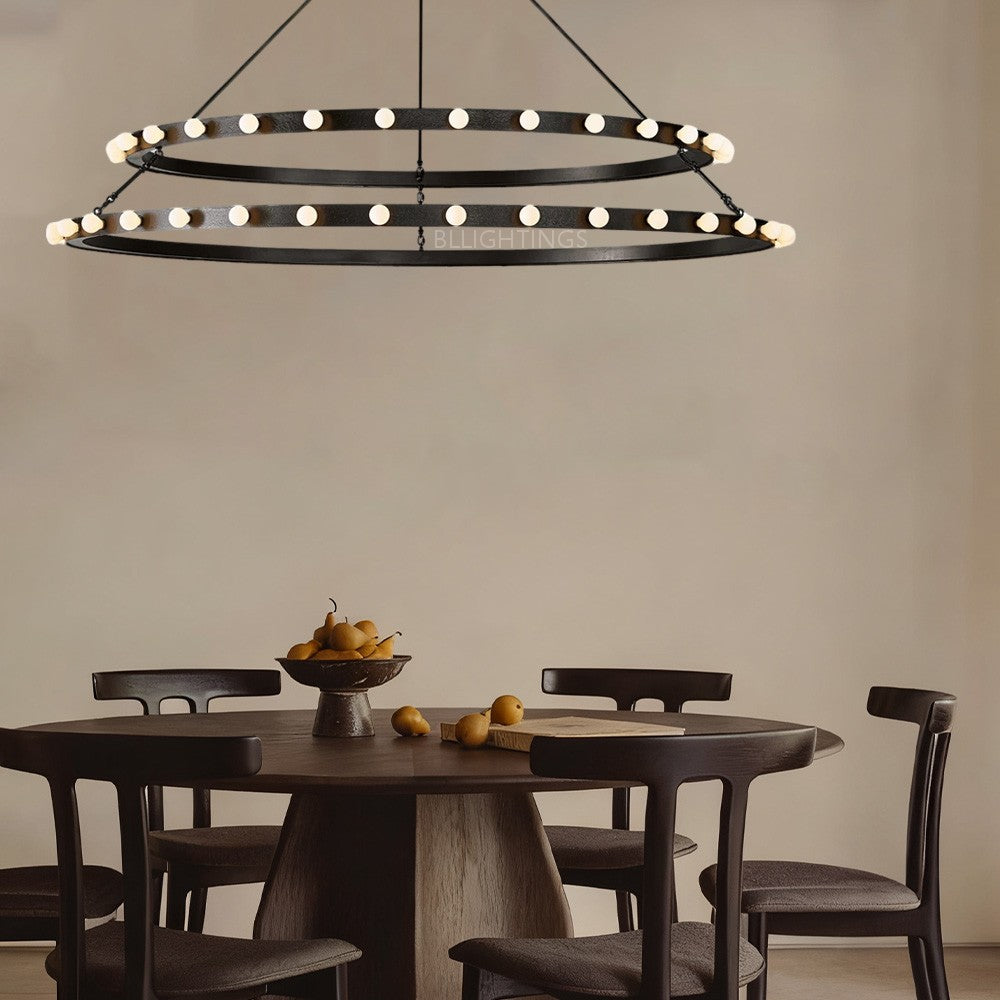 Vitza Round Two Tiered Chandelier-Fullstarlighting