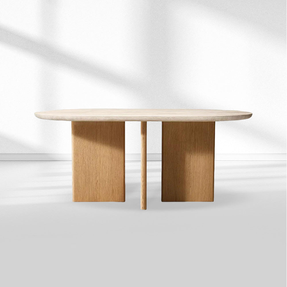 Vivian Cross-Base Rectangular Dining Table-Fullstarlighting