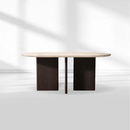 Vivian Cross-Base Rectangular Dining Table-Fullstarlighting