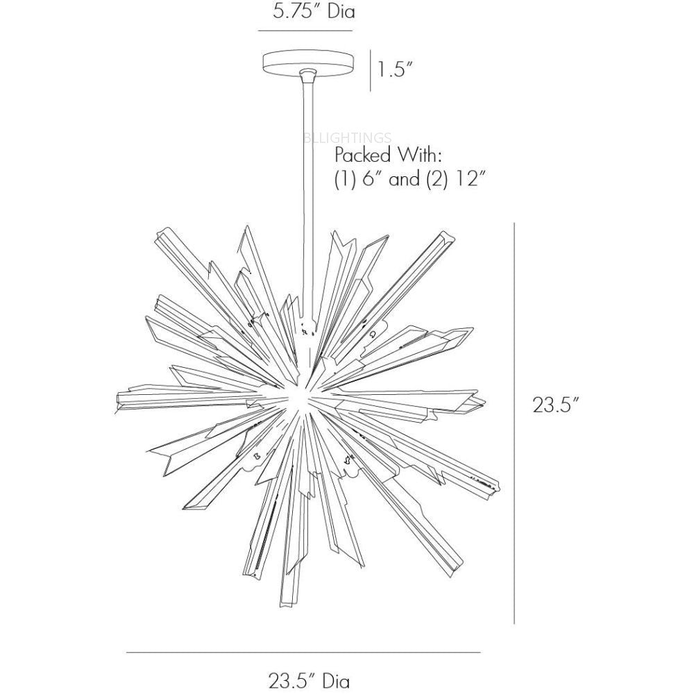 Walfyar Glass Round Chandelier 23½"-Fullstarlighting