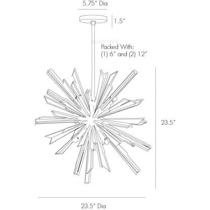 Walfyar Glass Round Chandelier 23½"-Fullstarlighting