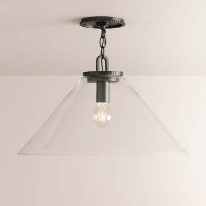 Wescott Cone Flush Mount-Fullstarlighting