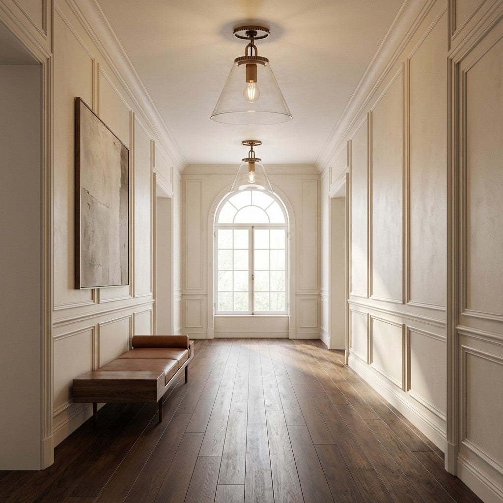 Wescott Cone Flush Mount-Fullstarlighting