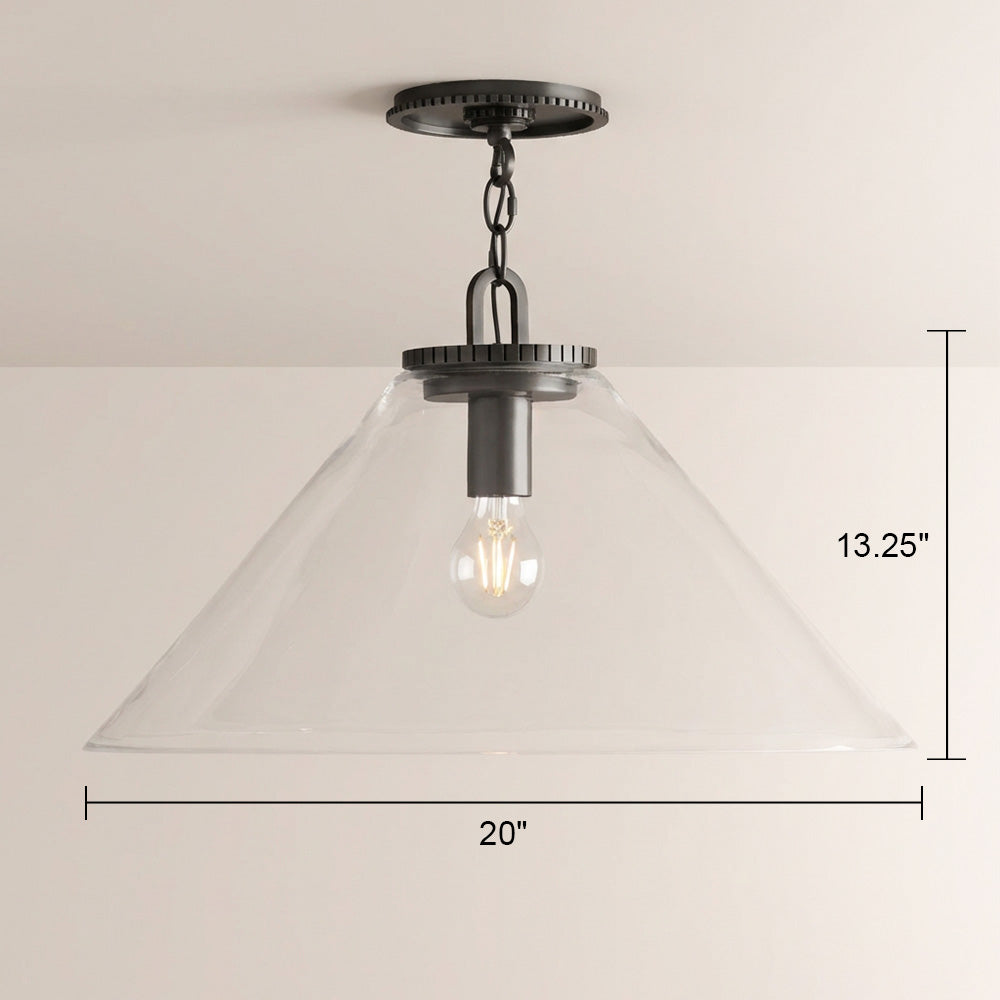 Wescott Cone Flush Mount-Fullstarlighting