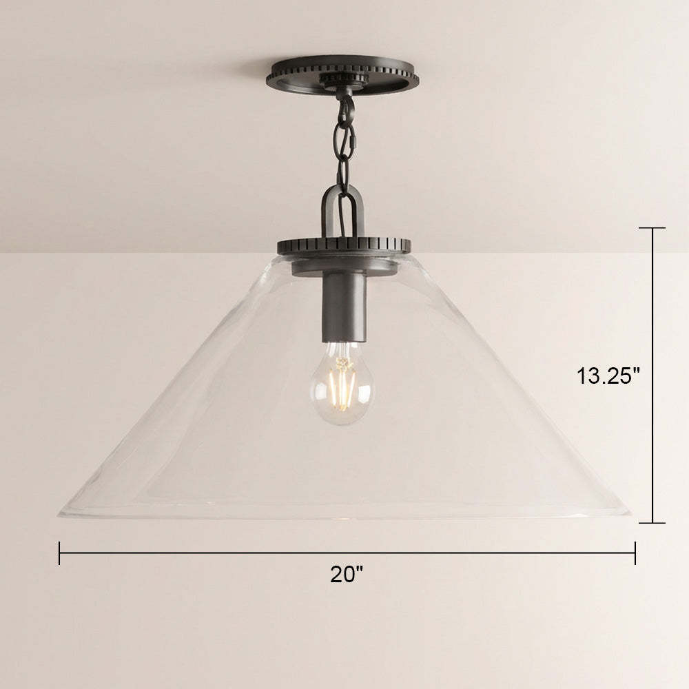 Wescott Cone Flush Mount-Fullstarlighting