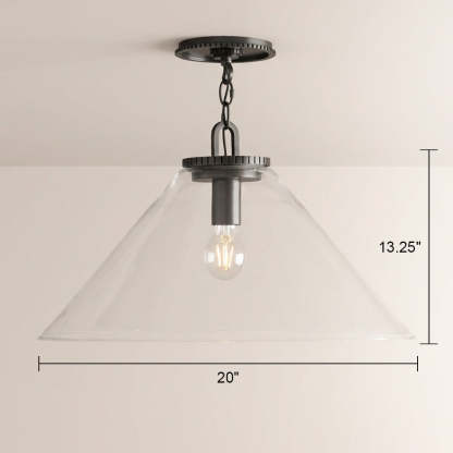 Wescott Cone Flush Mount-Fullstarlighting