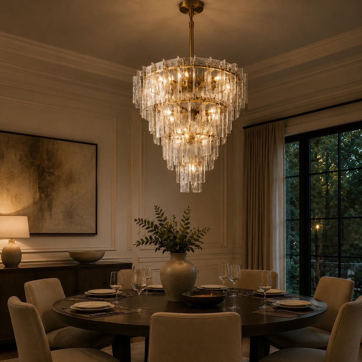 Yammy Multi-Layer Round Chandelier 47"-Fullstarlighting