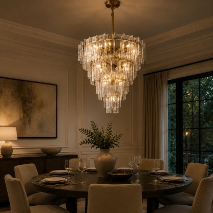 Yammy Multi-Layer Round Chandelier 47"-Fullstarlighting