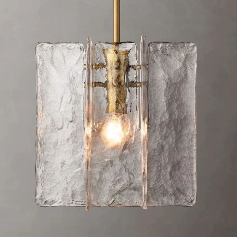 Yammy 13-Inch Textured Glass Pendant Light-Fullstarlighting