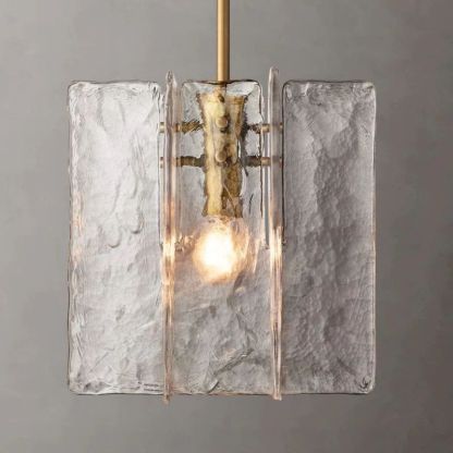 Yammy 13-Inch Textured Glass Pendant Light-Fullstarlighting