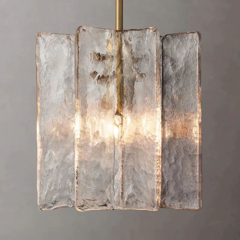Yammy 13-Inch Textured Glass Pendant Light-Fullstarlighting