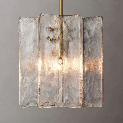 Yammy 13-Inch Textured Glass Pendant Light-Fullstarlighting