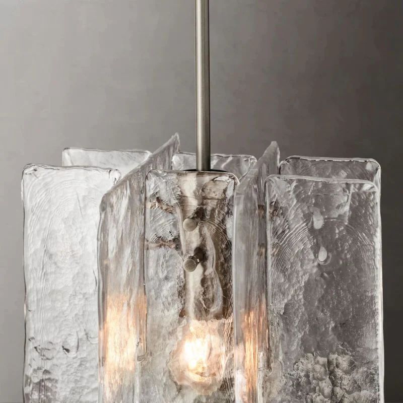 Yammy 13-Inch Textured Glass Pendant Light-Fullstarlighting