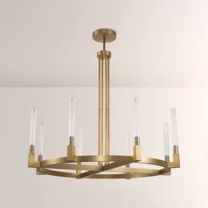 Cannele Glass Round Chandelier 36''-Fullstarlighting