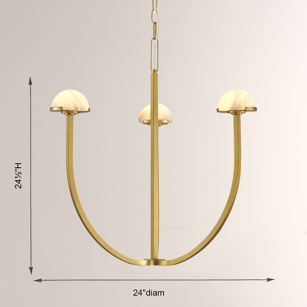 Pedra Round Chandelier 24"-Fullstarlighting