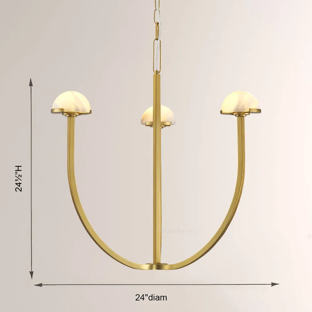 Pedra Round Chandelier 24"-Fullstarlighting