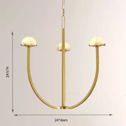 Pedra Round Chandelier 24"-Fullstarlighting