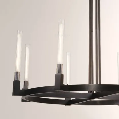 Cannele Glass Round Chandelier 36''