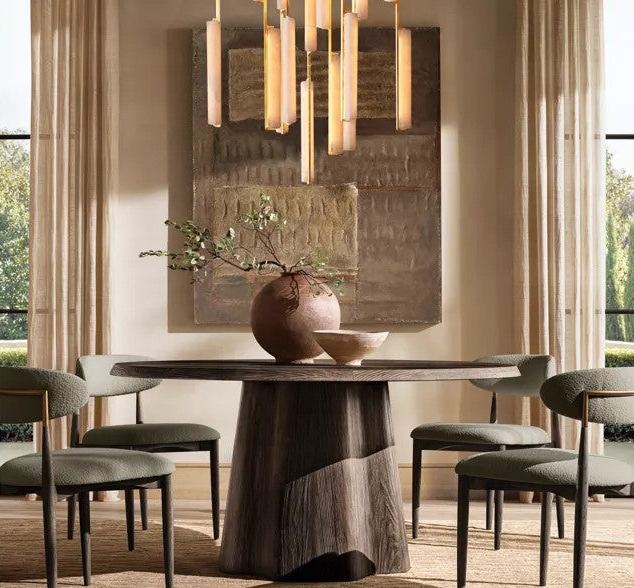 Audubon Alabaster Round Chandelier 40"-Fullstarlighting