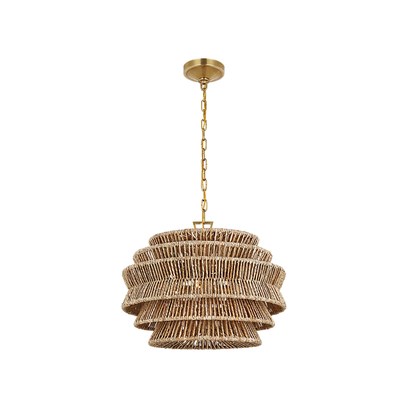 Antigua Drum Rattan Chandelier