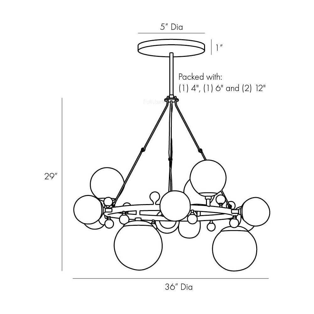 Troolm Round Chandelier-Fullstarlighting