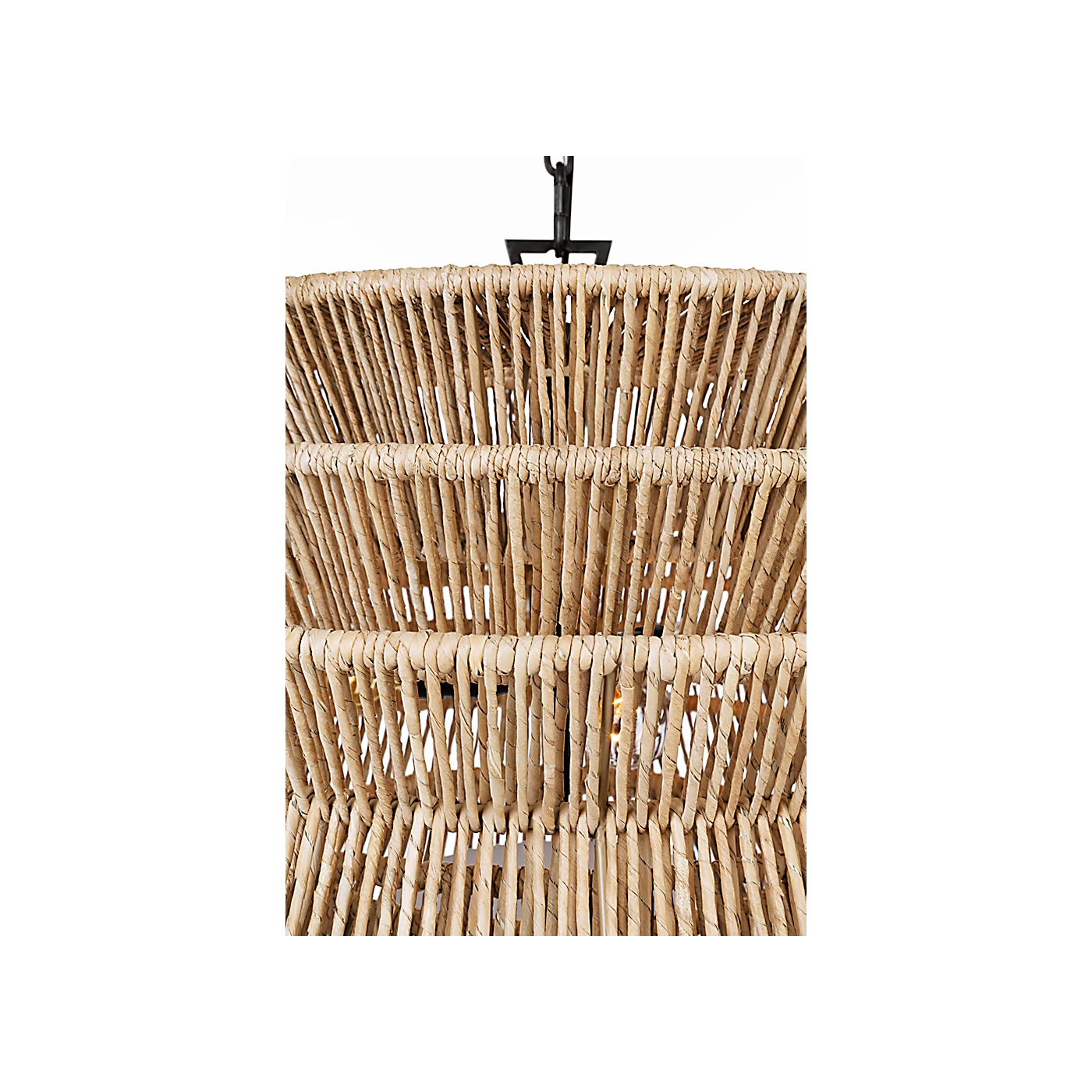 Antigua Drum Rattan Chandelier