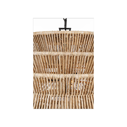 Antigua Drum Rattan Chandelier