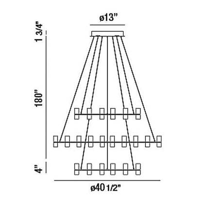 Netto Three Tier Chandelier-Fullstarlighting
