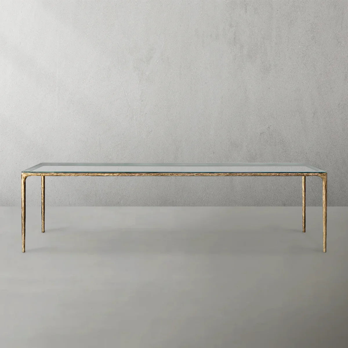 Thaddeus Glass Rectangular Dining Table-Fullstarlighting