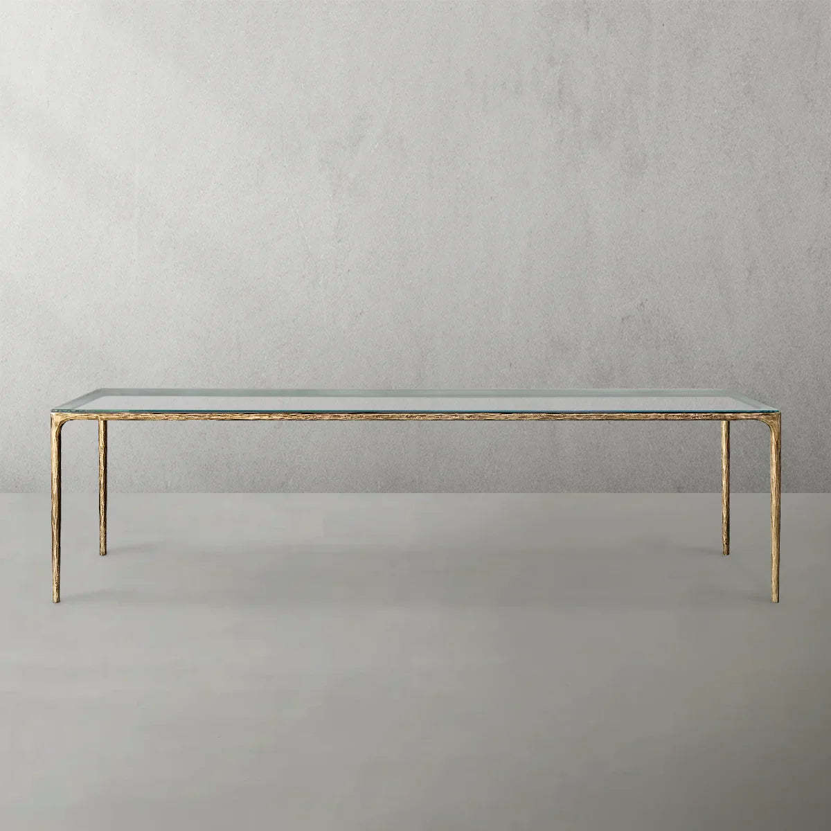 Thaddeus Glass Rectangular Dining Table-Fullstarlighting