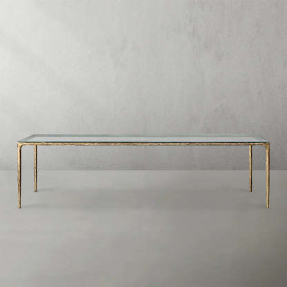 Thaddeus Glass Rectangular Dining Table-Fullstarlighting