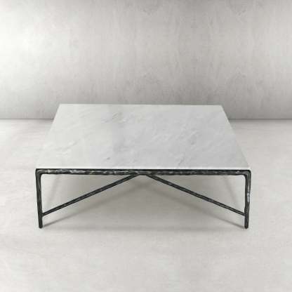 Thaddeus Marble Square Coffee Table 36" 48" 60"-Fullstarlighting