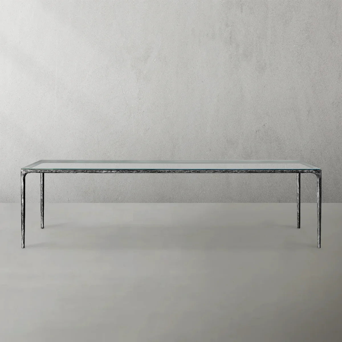 Thaddeus Glass Rectangular Dining Table-Fullstarlighting