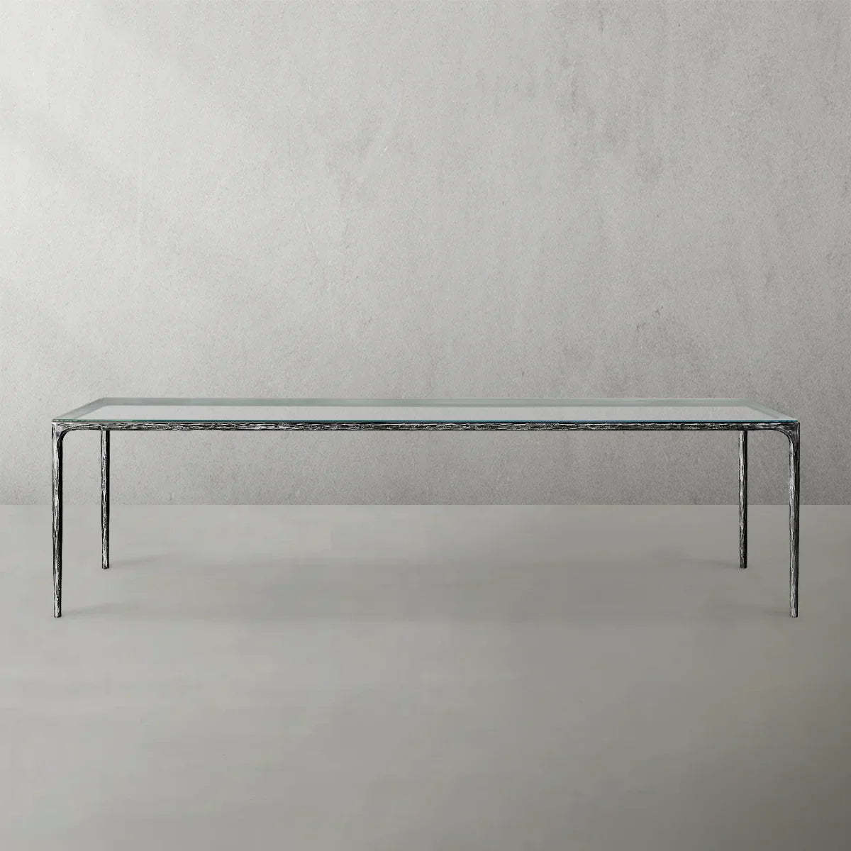 Thaddeus Glass Rectangular Dining Table-Fullstarlighting