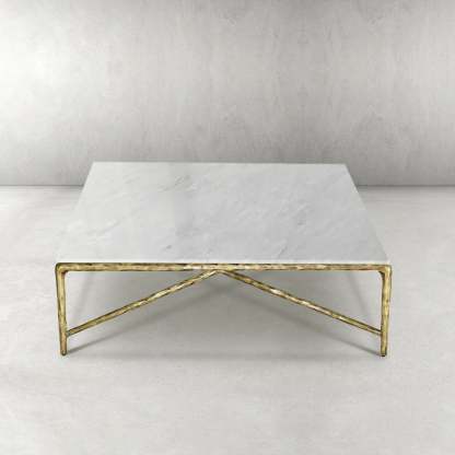 Thaddeus Marble Square Coffee Table 36" 48" 60"-Fullstarlighting
