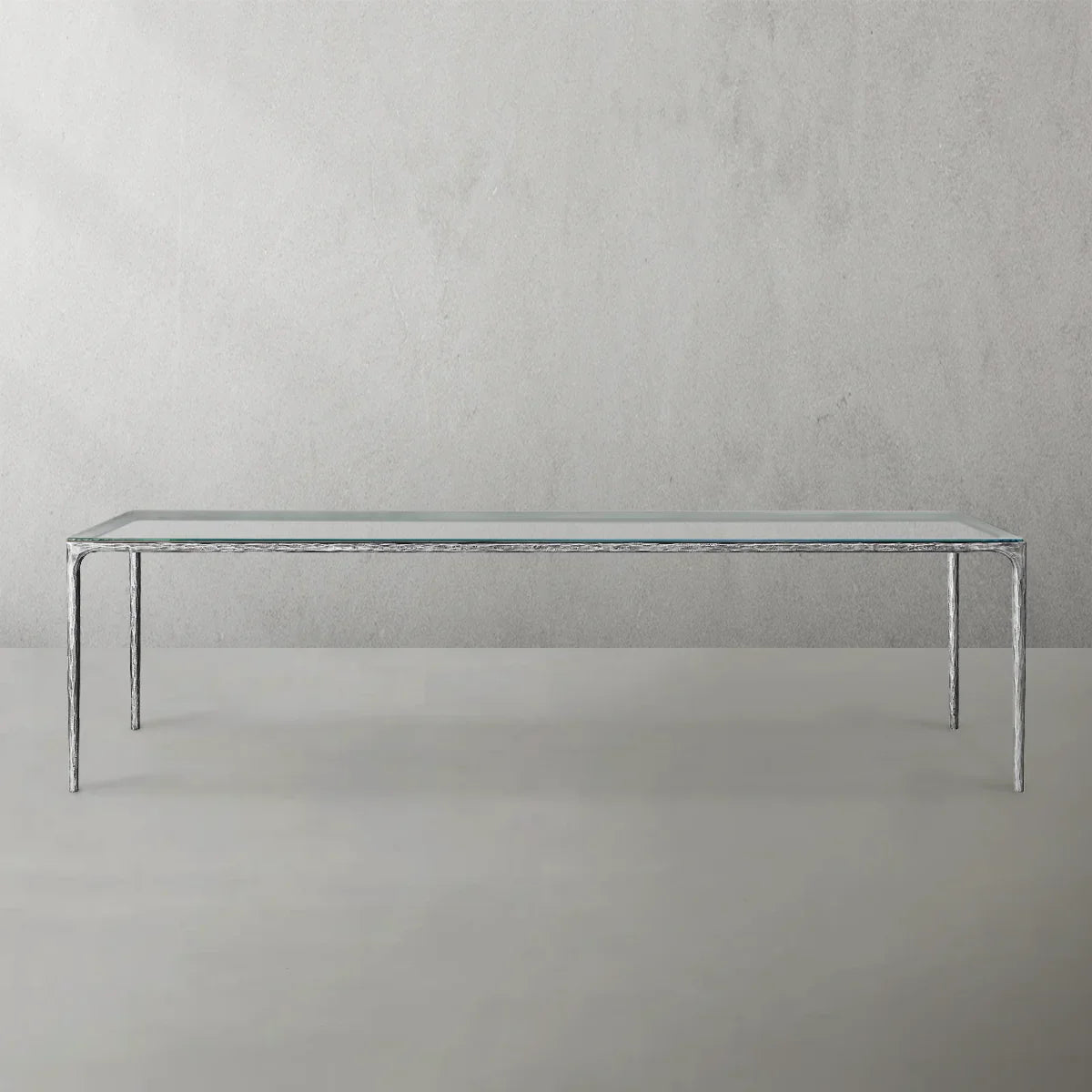 Thaddeus Glass Rectangular Dining Table-Fullstarlighting
