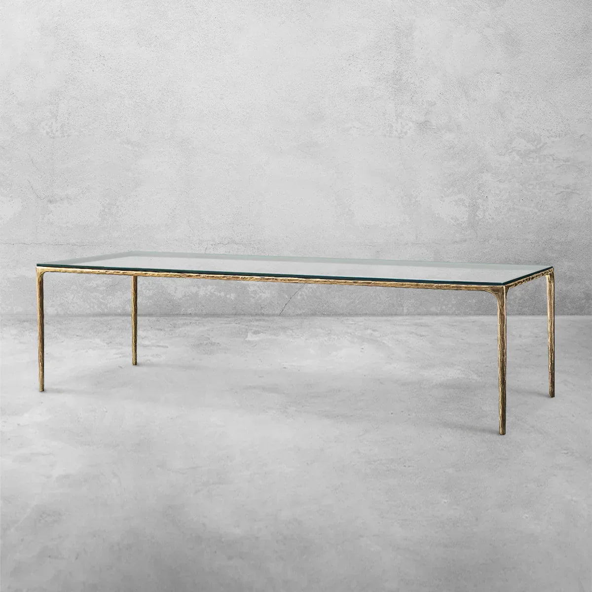 Thaddeus Glass Rectangular Dining Table-Fullstarlighting